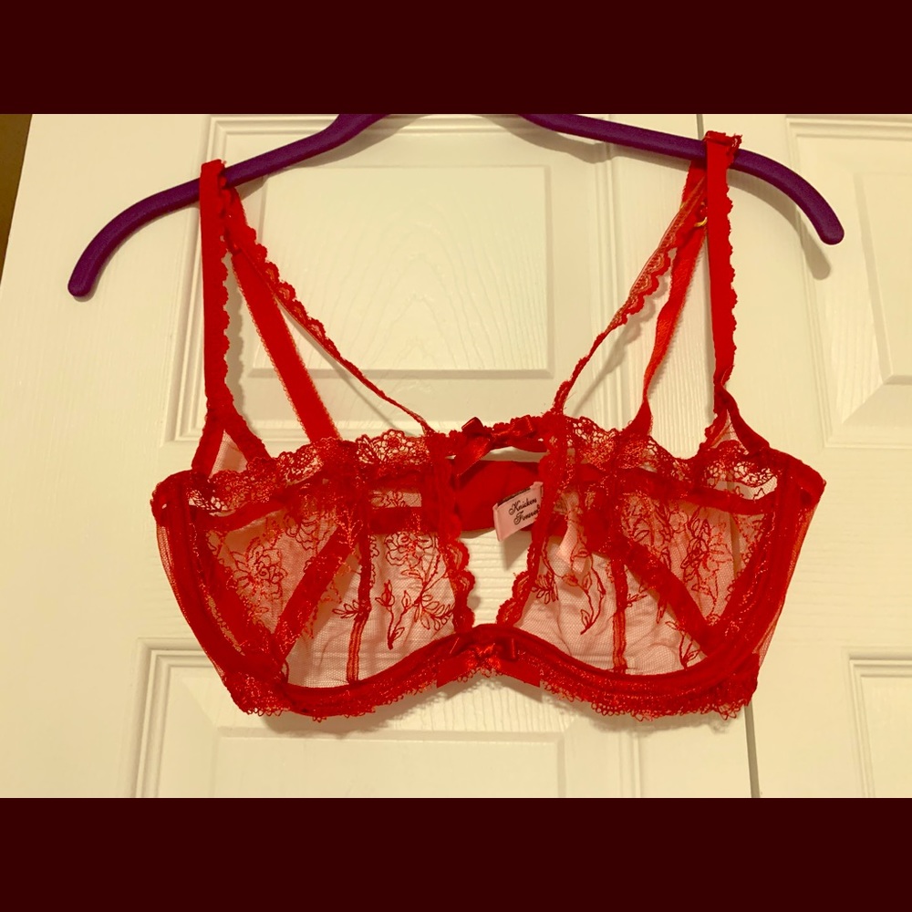 Agent Provocateur 34D Rosa Red Lace Bra